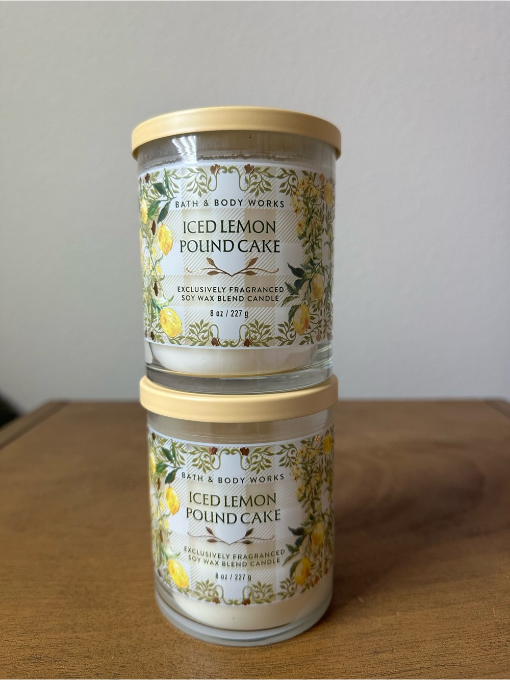X2 Bath & Body Works Iced Lemon Pound Cake single wick candles NEW